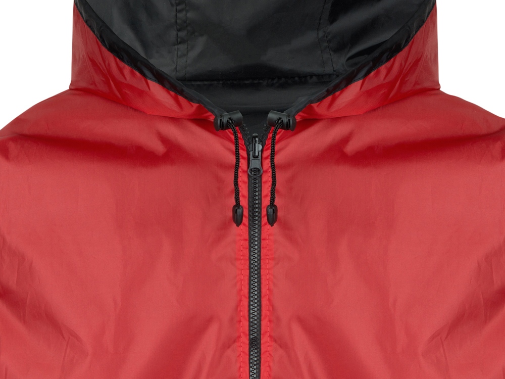 Дождевик Bi-color унисекс, красный/черный-6