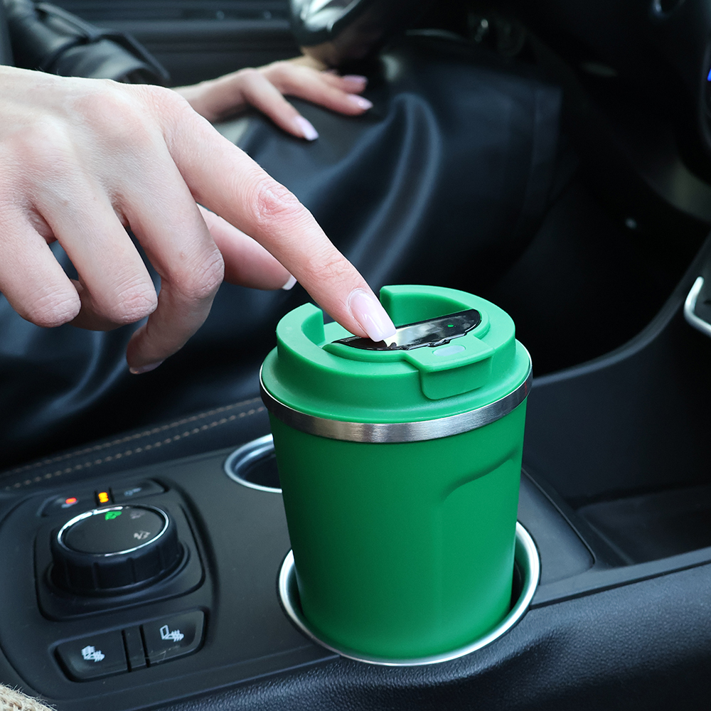 Термокружка Moon с дисплеем, Темно-зеленый-3