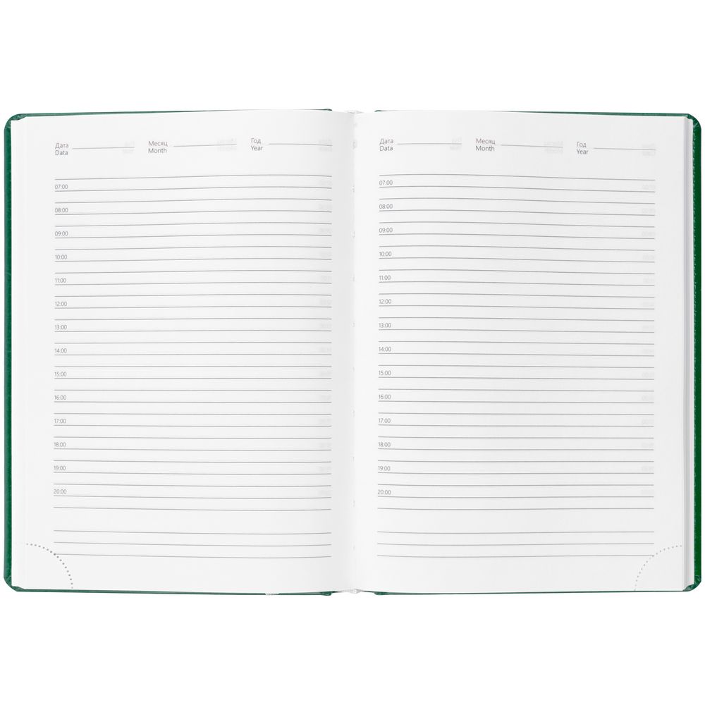 Ежедневник Nebraska, недатированный, зеленый-3