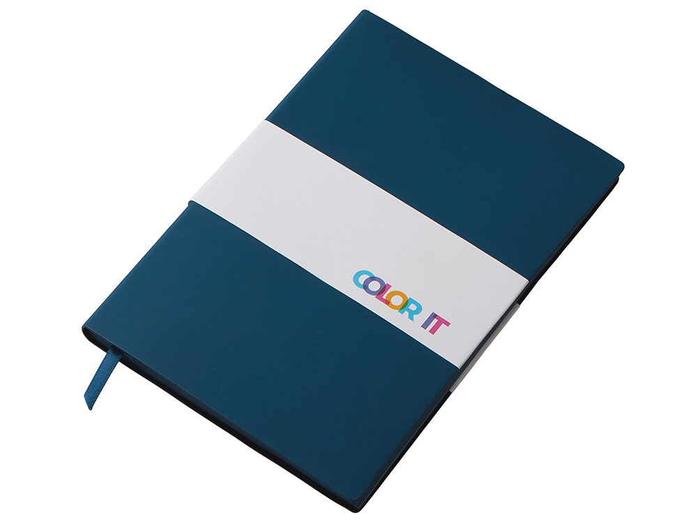 Блокнот C1 софт-тач, гибкая обложка, 128 листов, темно-синий-5