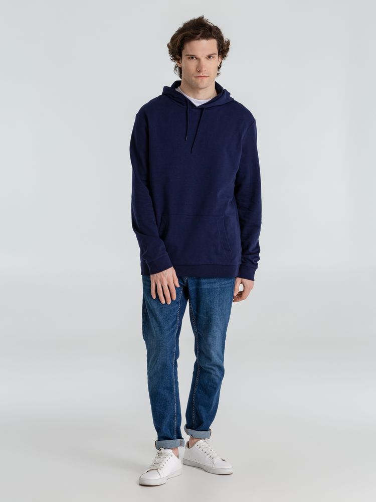 Толстовка с капюшоном унисекс Hoodie, темно-синяя-8