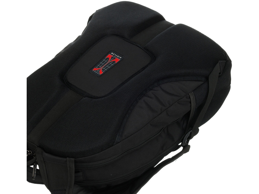 Рюкзак TORBER ПРОРЫВ с отделением для ноутбука 15, чёрный/бордовый, полиэстер 600D, 35x20x47 см, 33л-5