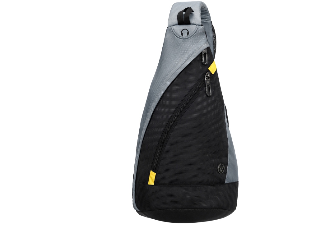 Рюкзак TORBER с одним плечевым ремнем, черный/серый, полиэстер/добби, 25x15x45 см, 7 л-0