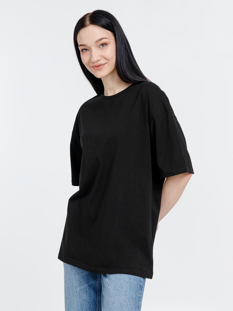 Футболка оверсайз унисекс Big Haul, черная-3