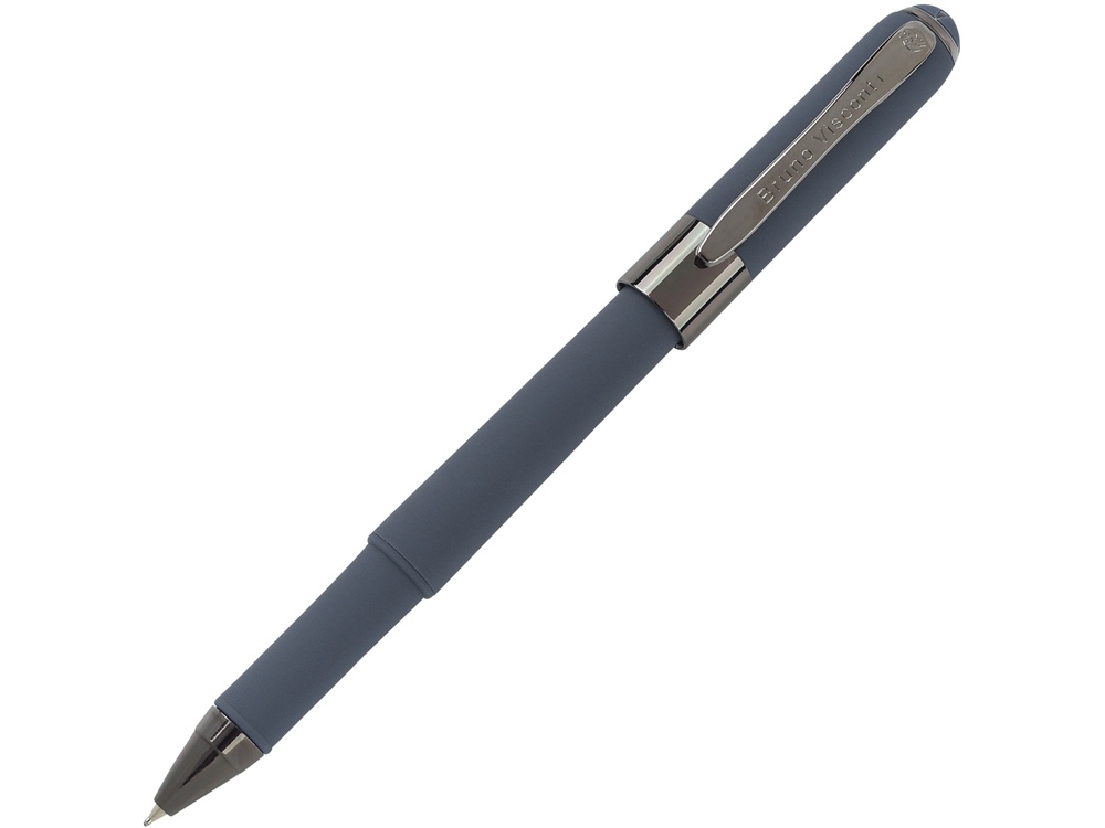 Ручка пластиковая шариковая Monaco, 0,5мм, синие чернила, графит/вороненая сталь-0