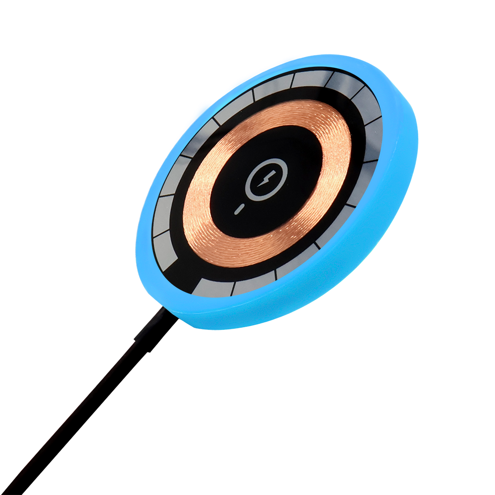 Беспроводное магнитное зарядное устройство Aphia 15W To Go, Черный/Голубой-0