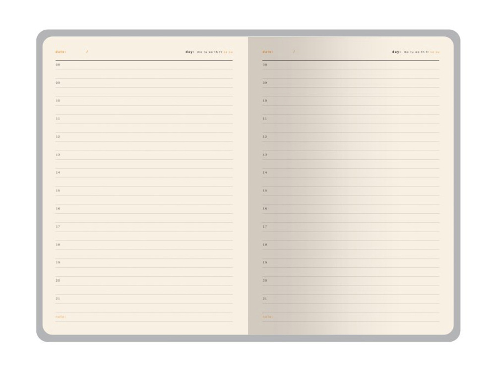 Ежедневник недатированный А5 Boston, черный (оранжевый обрез)-12