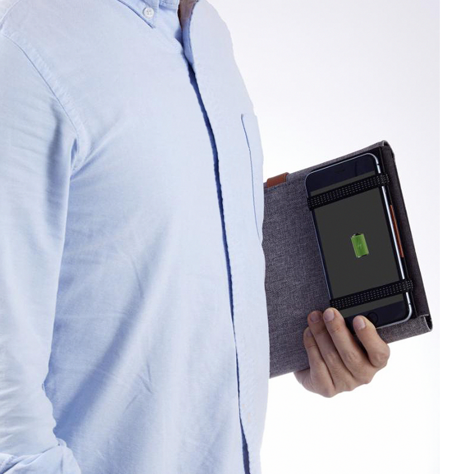 Папка А5 с беспроводным зарядным устройством 4000 mAh и блокнотом softtouch-5