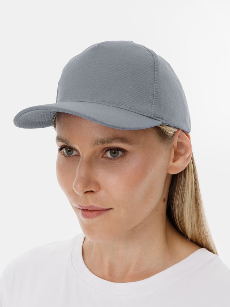 Бейсболка Long Beach, серая-3