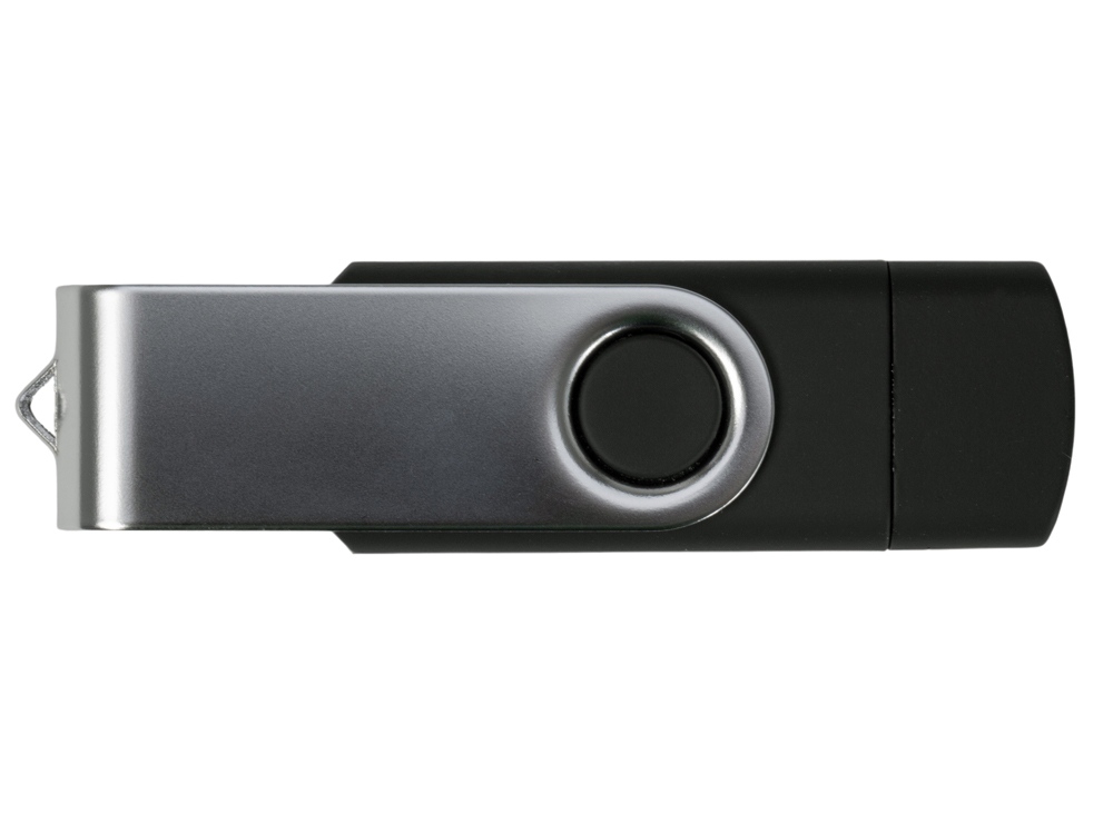 USB3.0/USB Type-C флешка на 32 Гб Квебек C, черный-3