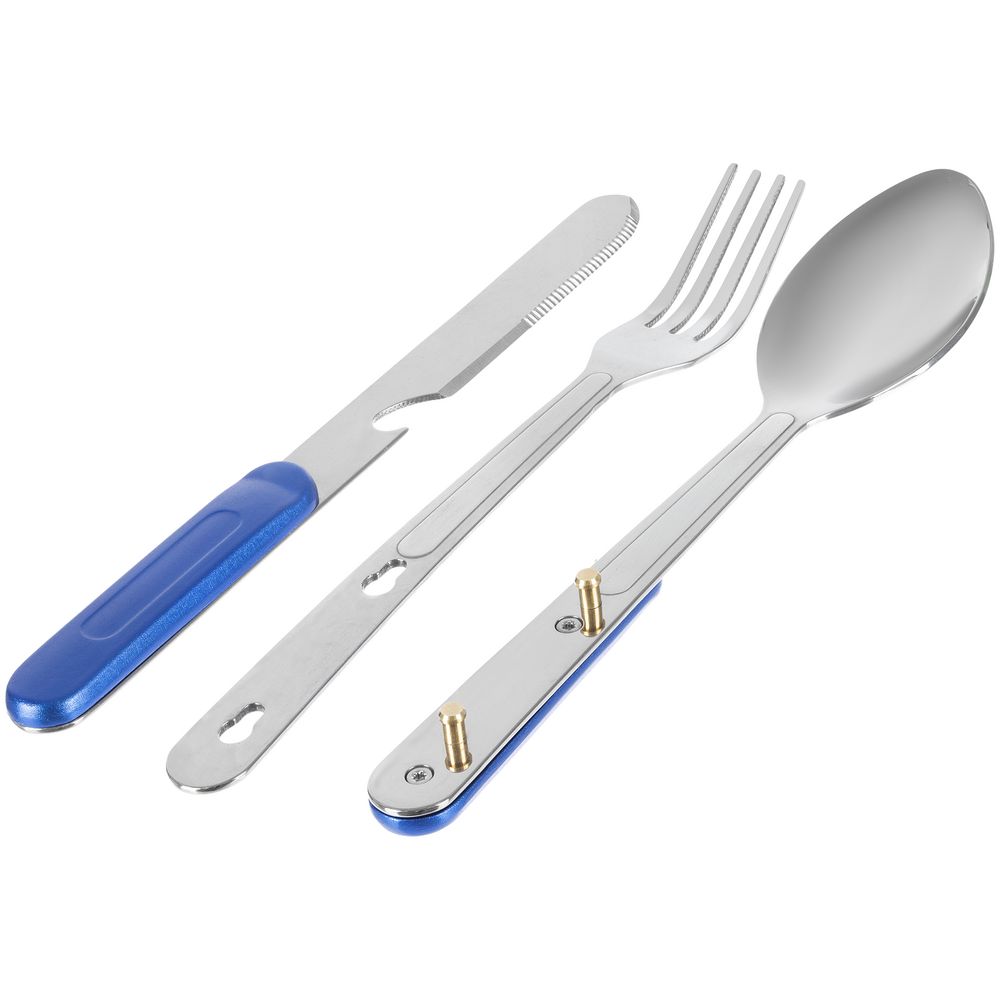 Набор походных столовых приборов Campsite, синий-1