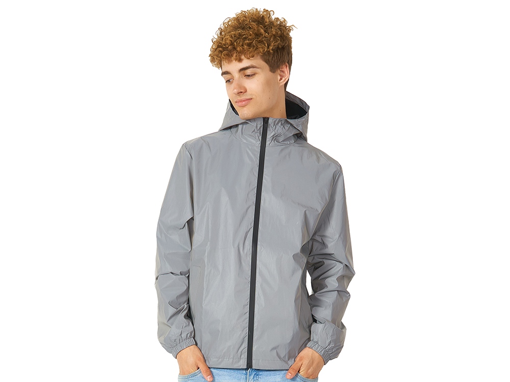 Ветровка светоотражающая 2XL, серебристый-0