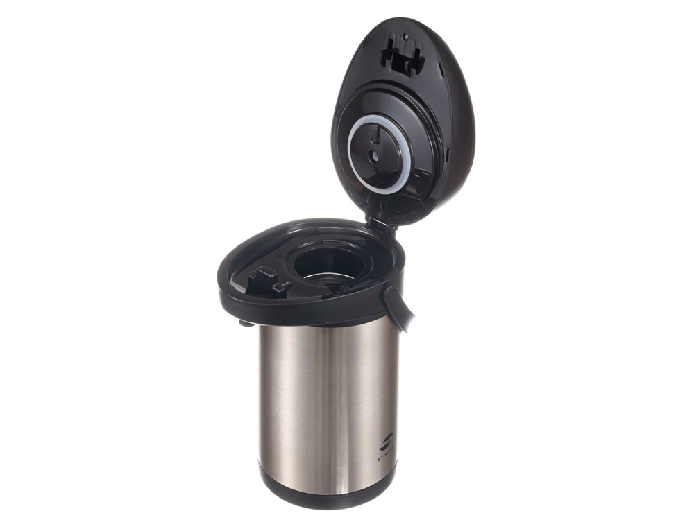 Термос с помпой Stinger, 3 л, широкий, нержавеющая сталь, серебристый, 24,4 х 17,5 х 37,2 см-1