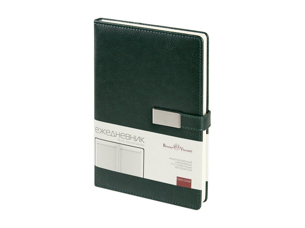 Ежедневник недатированный А5 Verona, зеленый-0