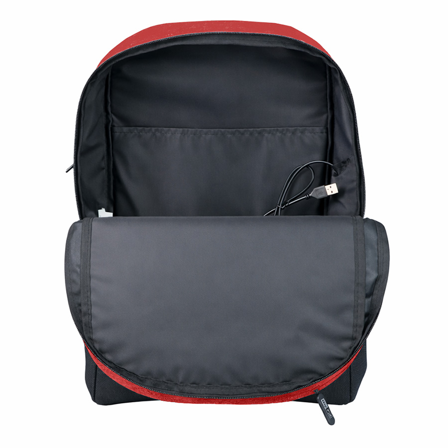 Рюкзак водостойкий "PULL", красный/чёрный, 45 x 28 x 11 см, 100% полиэстер 300D+600D, красный, черный-5