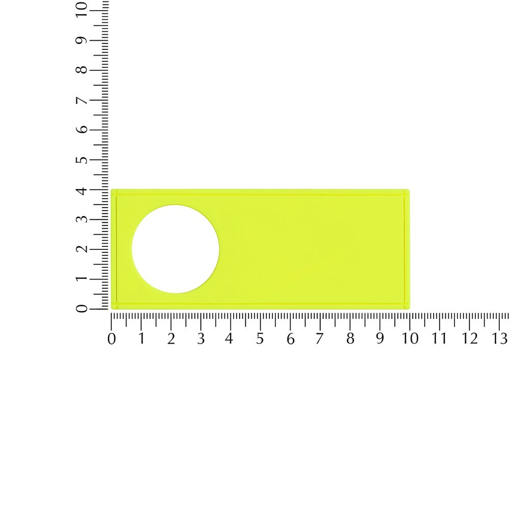 Лейбл из ПВХ с вырубкой «Круг», желтый неон-3