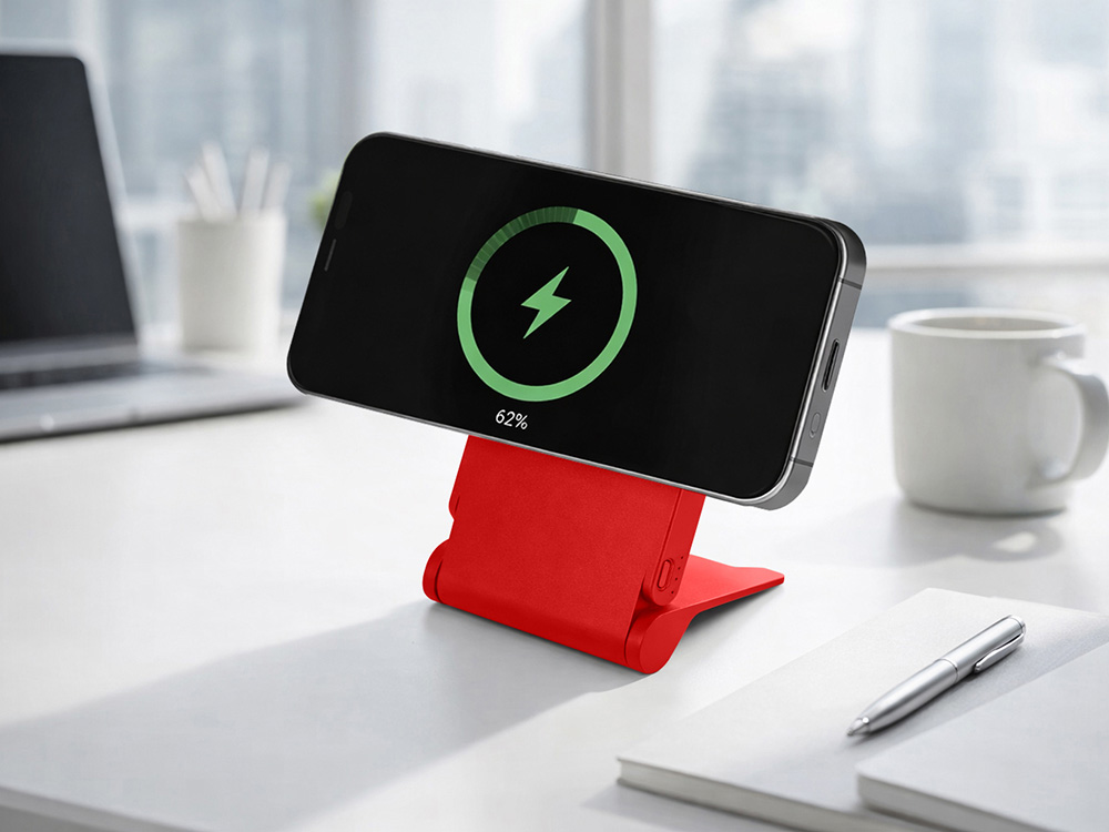 Внешний магнитный аккумулятор MagnIQ, красный, 5000 mAh-1