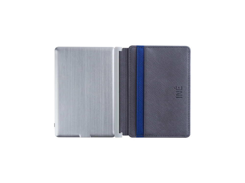 Портмоне с зарядным устройством INE, 3000 mAh, серый-0