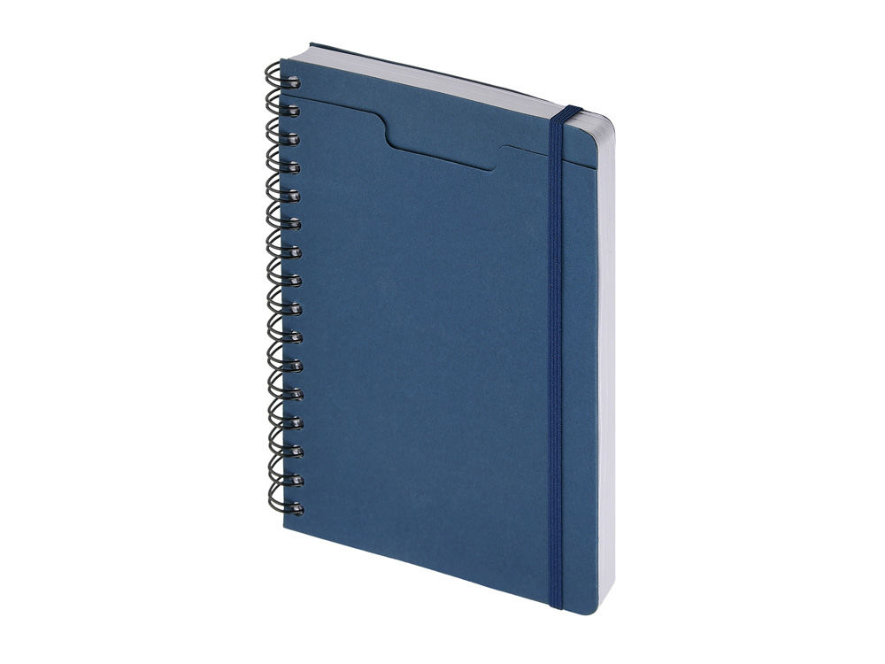 Ежедневник недатированный на гребне А5 Pragmatic, темно-синий-6