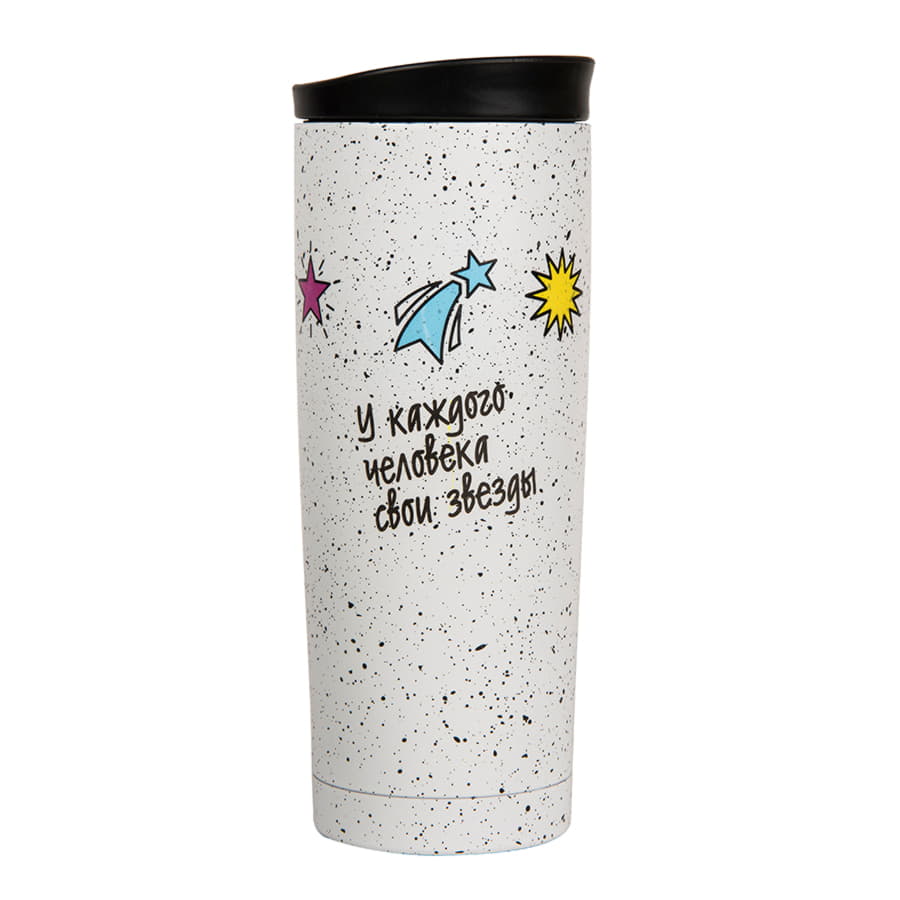 Термокружка вакуумная SPACE, 450 мл, белый-5