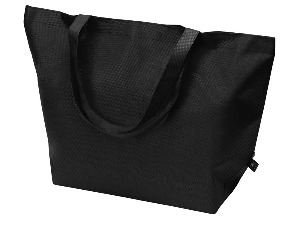 Сумка Reviver с донной складкой из нетканого переработанного материала RPET, черный-0
