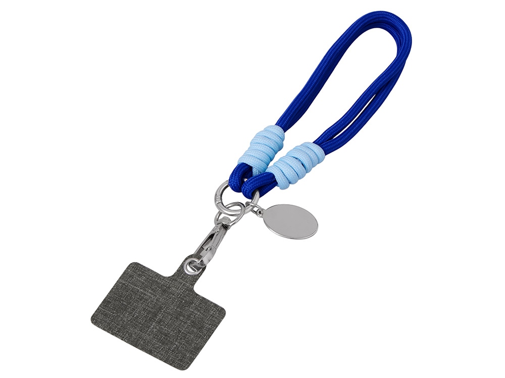 Брелок-браслет Bohemian c тканевым держателем для телефона, синий-0