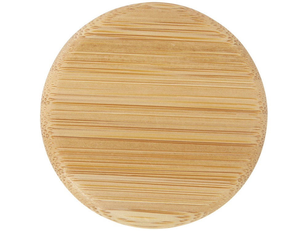 Lume бутылка из матового содово-известкового стекла объемом 500 мл с бамбуковой крышкой - Серый-3