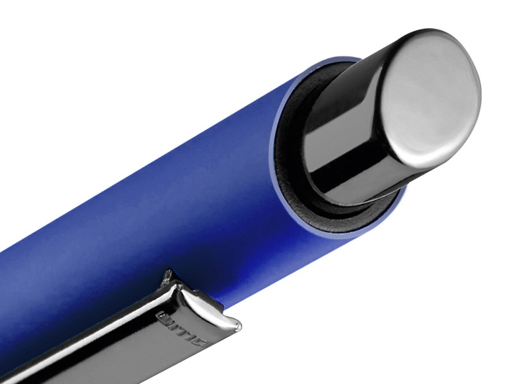 Металлическая шариковая ручка soft touch Ellipse gum, синий-2