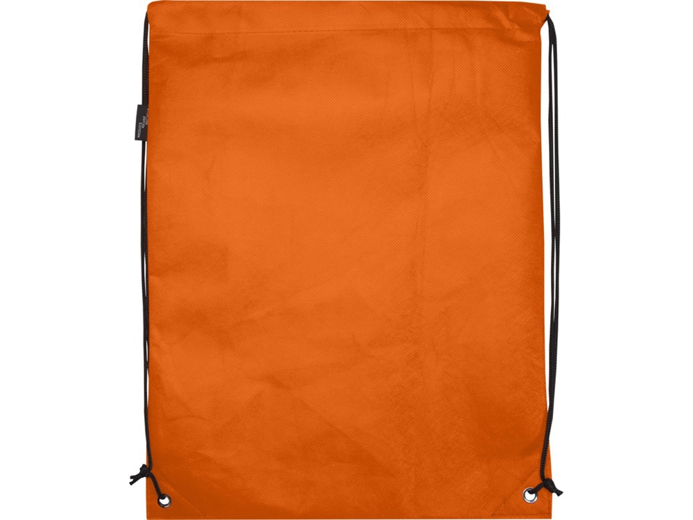 Рюкзак-мешок  на шнурке Evergreen из переработанного нетканого материала, оранжевый-2