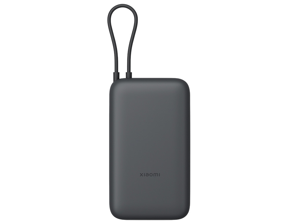 Внешний аккумулятор с встроенным кабелем Xiaomi Power Bank 20000mAh (Integrated Cable) GL Dark Gray-2