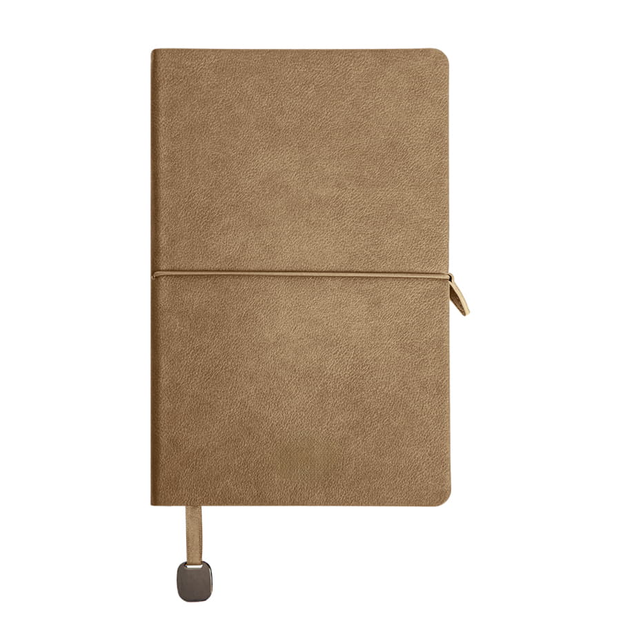 Ежедневник недатированный Fusion, А5, светло-коричневый, кремовый блок в линейку, светло-коричневый-1