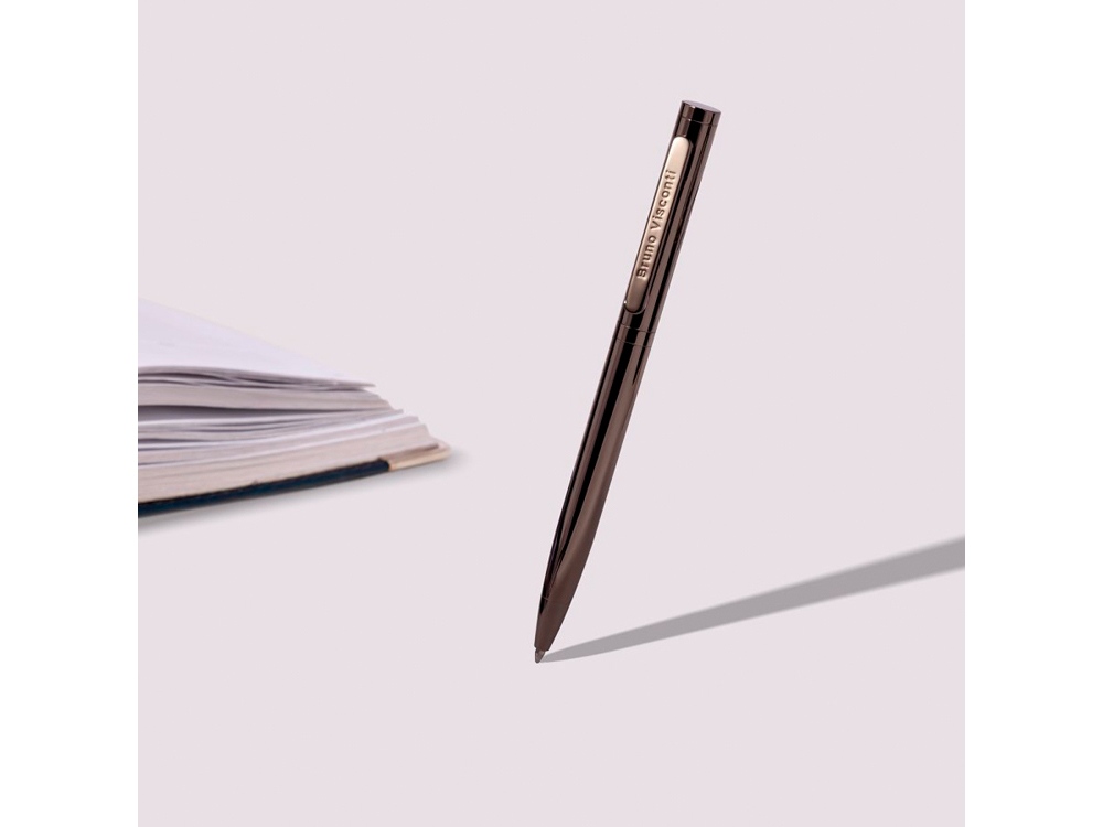 Ручка Firenze шариковая автоматическая, вороненая сталь-3