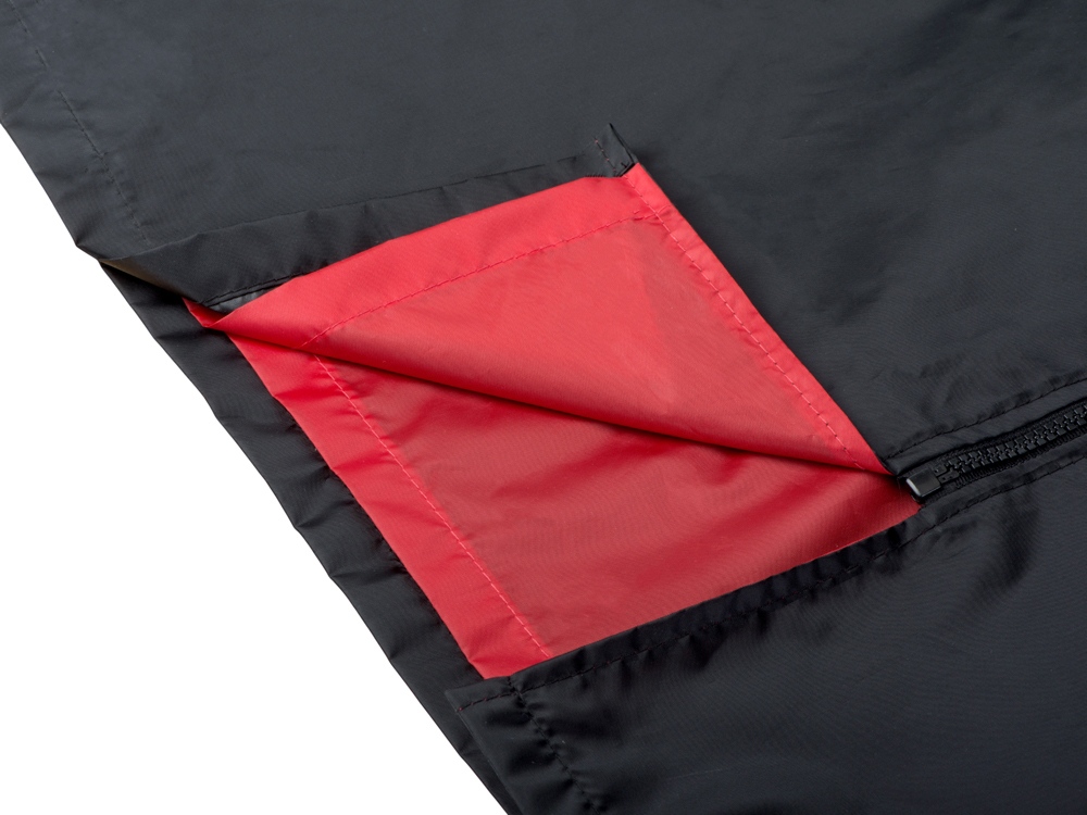 Дождевик Bi-color унисекс, красный/черный-10
