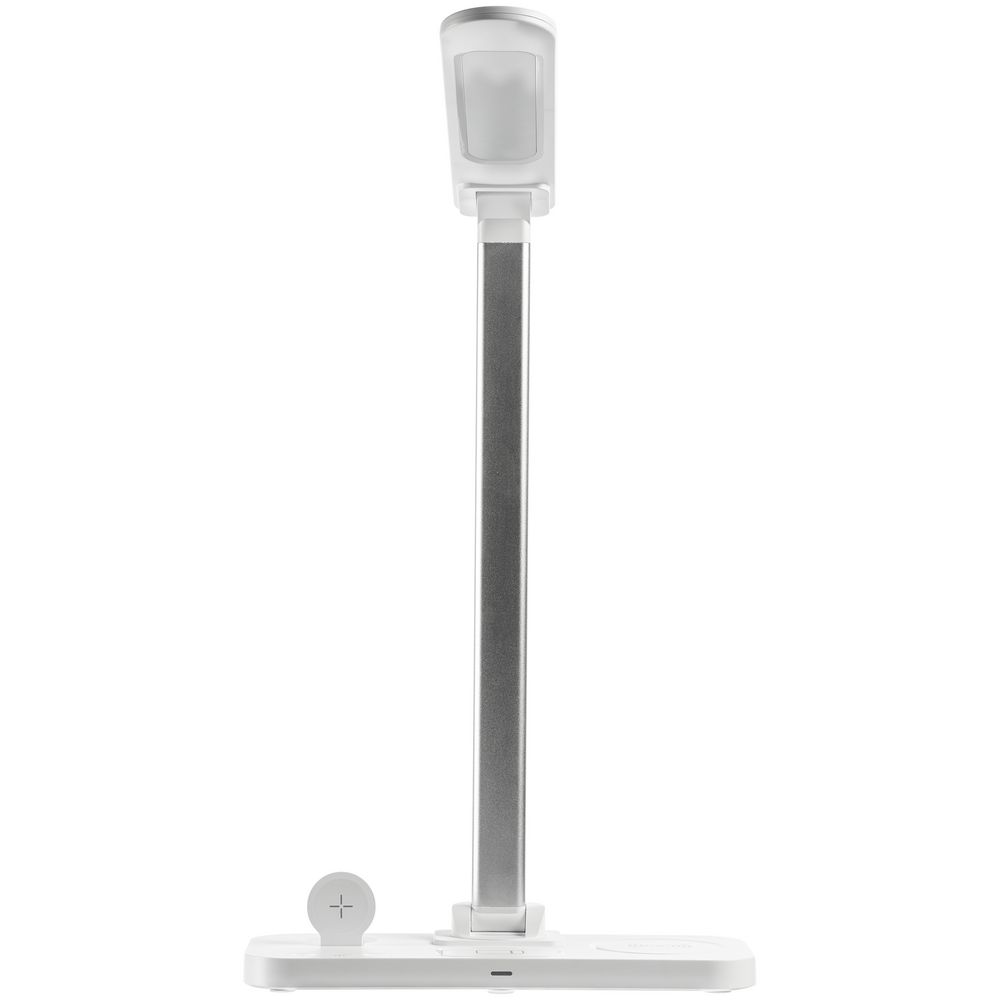 Настольная лампа с беспроводной зарядкой Power Light, белая-2