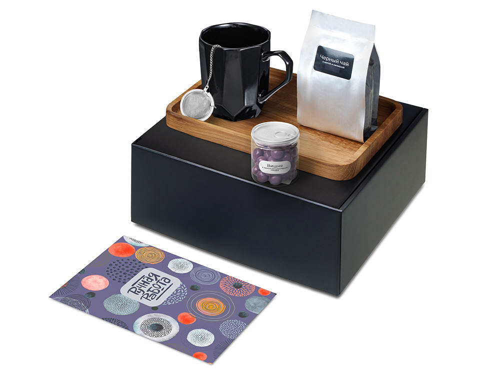 Подарочный набор Re:y. Hearth  с кружкой, подносом и чаем-1