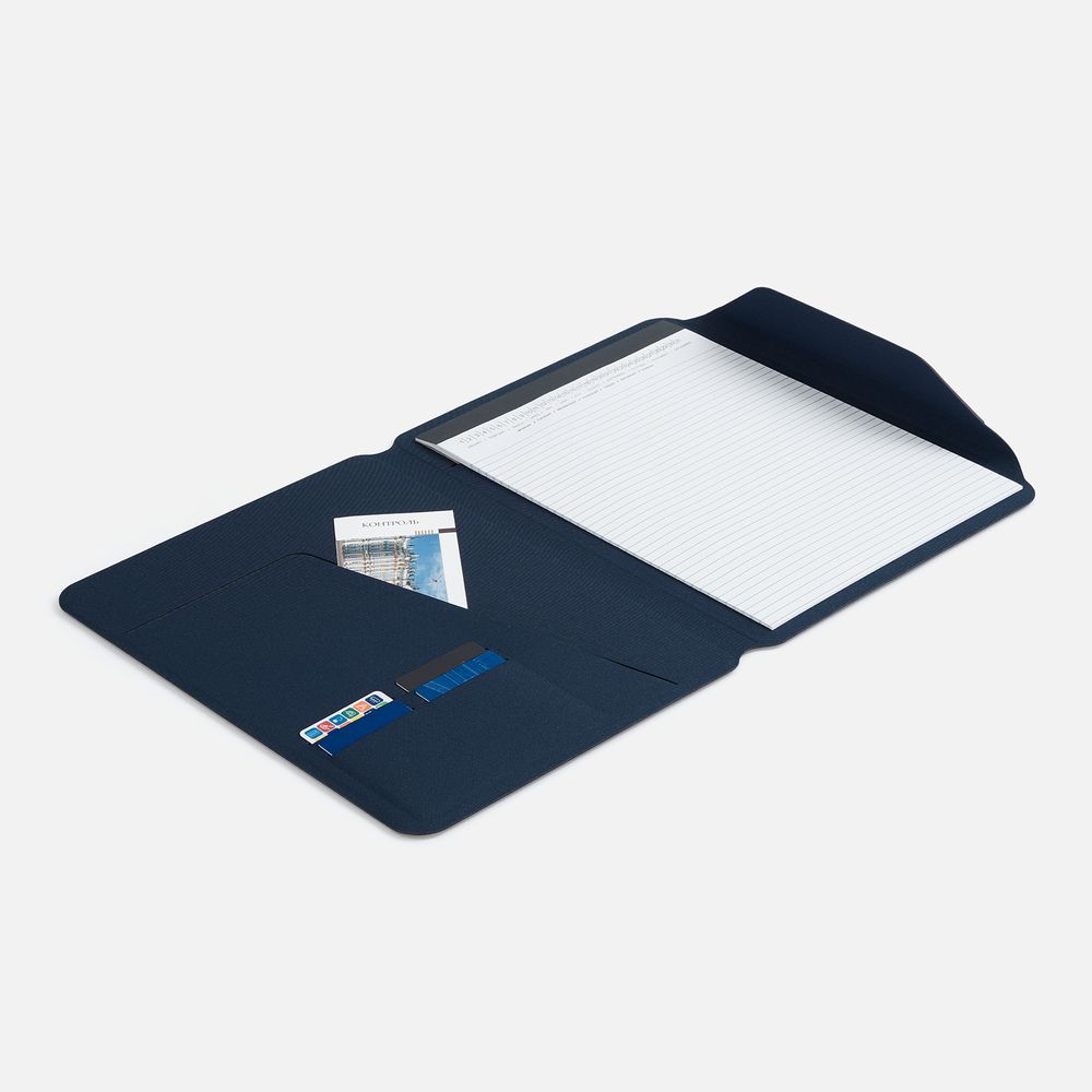 Папка с блокнотом Firmans, синяя-3