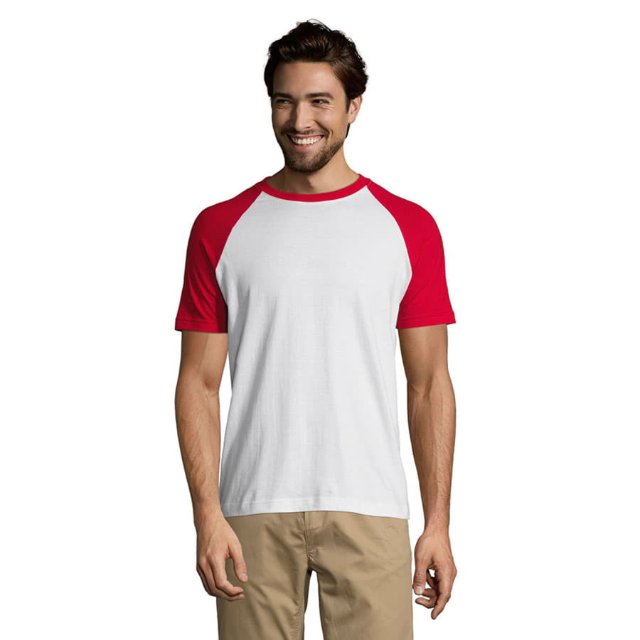 Футболка мужская FUNKY 150, красный, белый-3