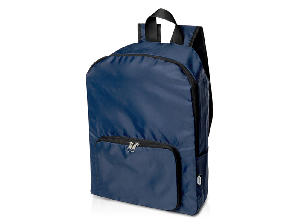 Складной рюкзак EcoFold объемом 15 л из переработанного ПЭТ-пластика - Темно - синий-0