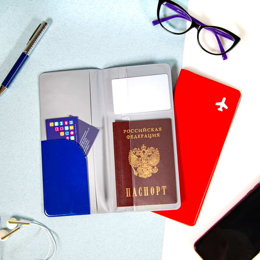 Обложка для тревел-документов "Flight" , черный-4