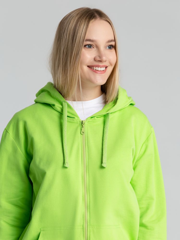 Толстовка на молнии с капюшоном Siverga 2.0, зеленое яблоко-5