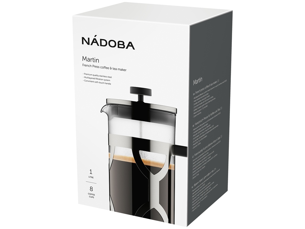 Френч-пресс 1 л, NADOBA, серия MARTIN-1