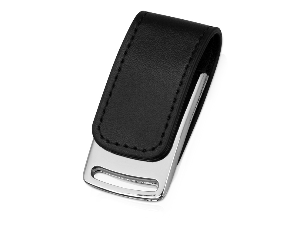 Флеш-карта USB 2.0 16 Gb с магнитным замком Vigo, черный/серебристый-0