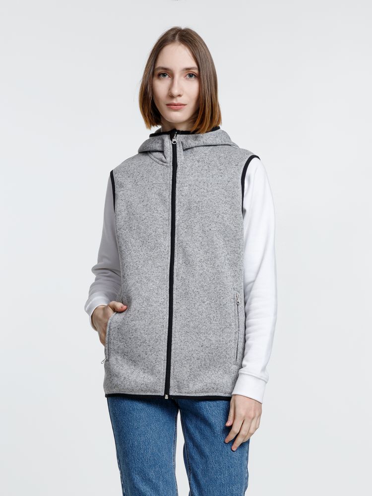 Жилет с капюшоном унисекс Gotland, серый-8