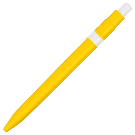 Ручка шариковая пластиковая Ravena Color, Желтый/Белый-1