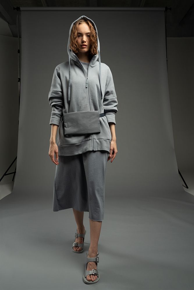 Поясная сумка W2, серая-2