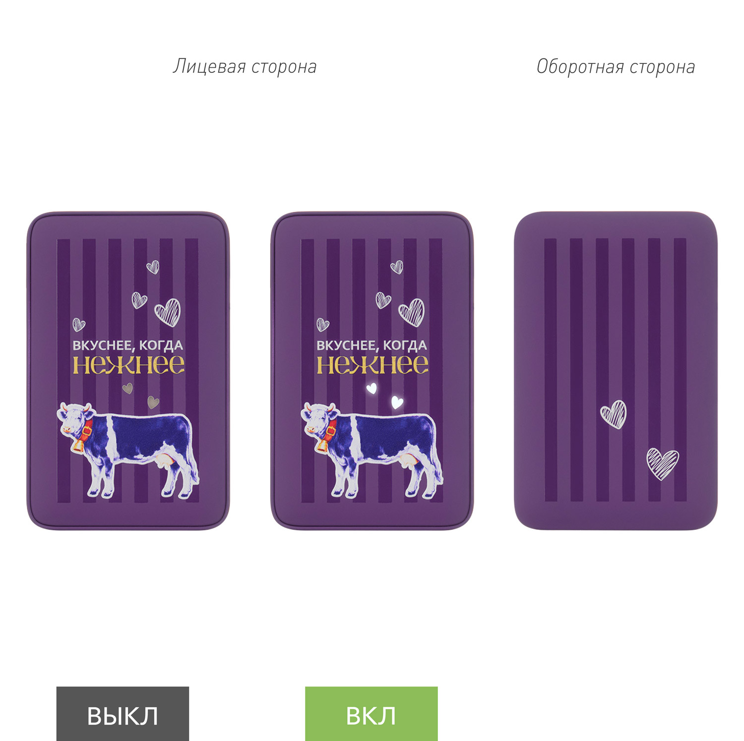 Внешний аккумулятор с подсветкой Ancor 5000 mAh, фиолетовый-9