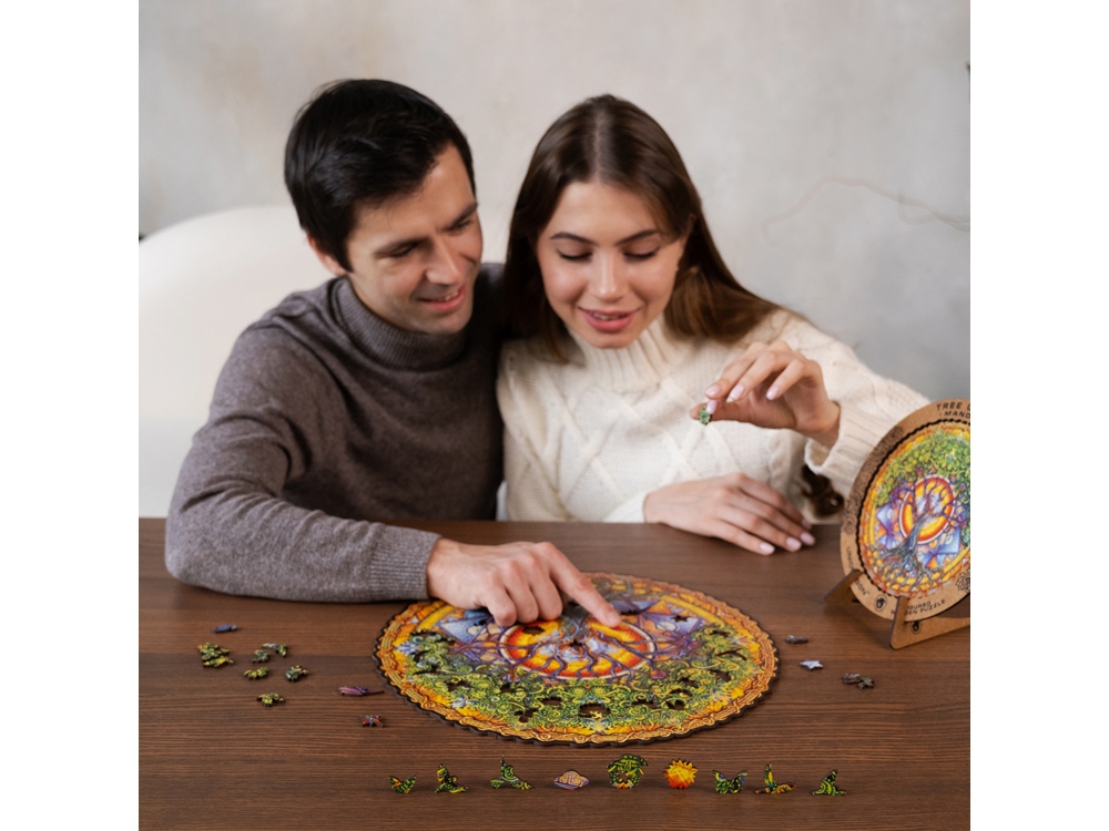 Деревянный пазл мандала Дерево жизни-2