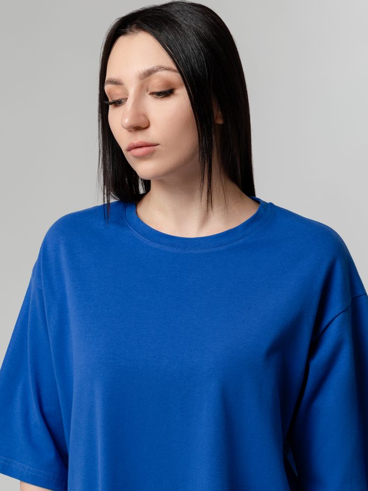 Футболка унисекс оверсайз Street Vibes, ярко-синяя-4