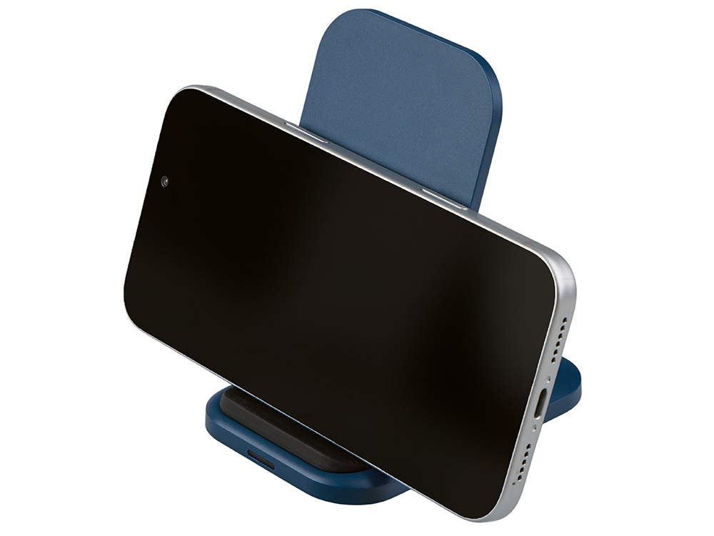 Беспроводное зарядное устройство Foldy, 15 Вт, темно-синий-3