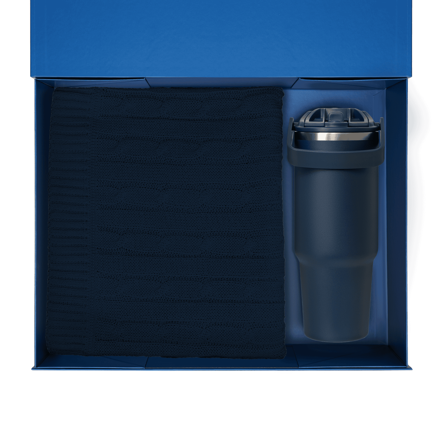 Подарочный набор Монтана (Montana), синий (плед, термокружка)-1